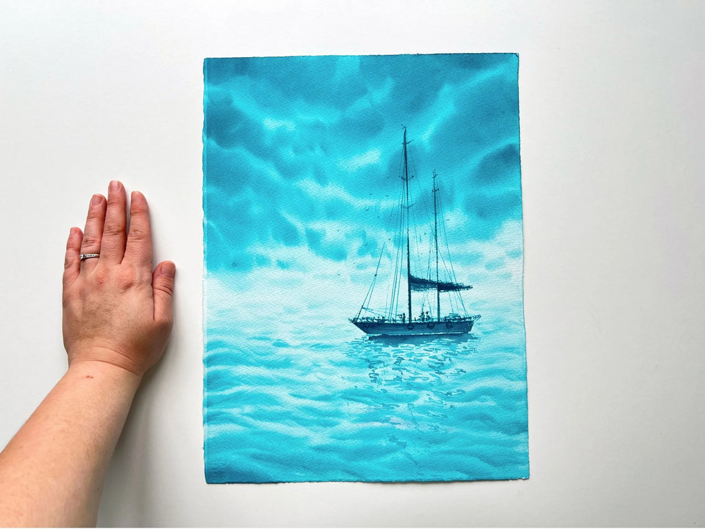 Turquoise Dreams - Original Watercolor Painting