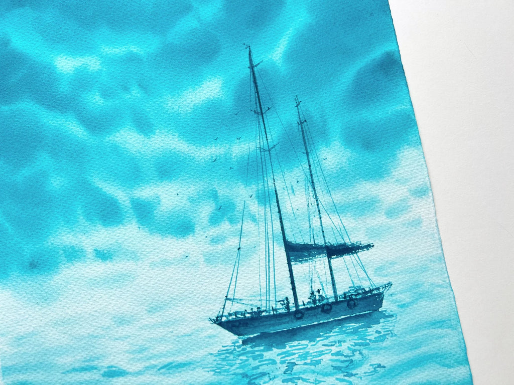 Turquoise Dreams - Original Watercolor Painting