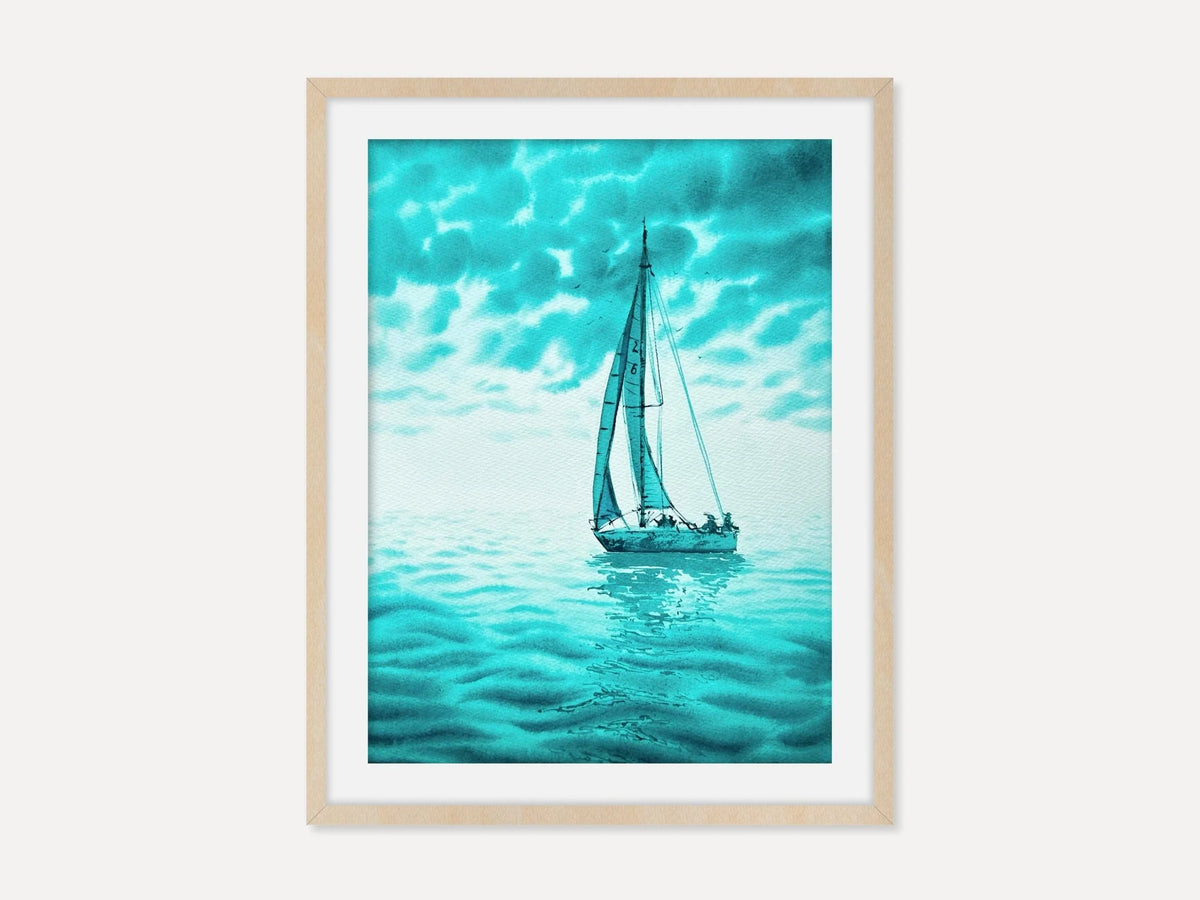 Turquoise Green - Original Watercolor Painting