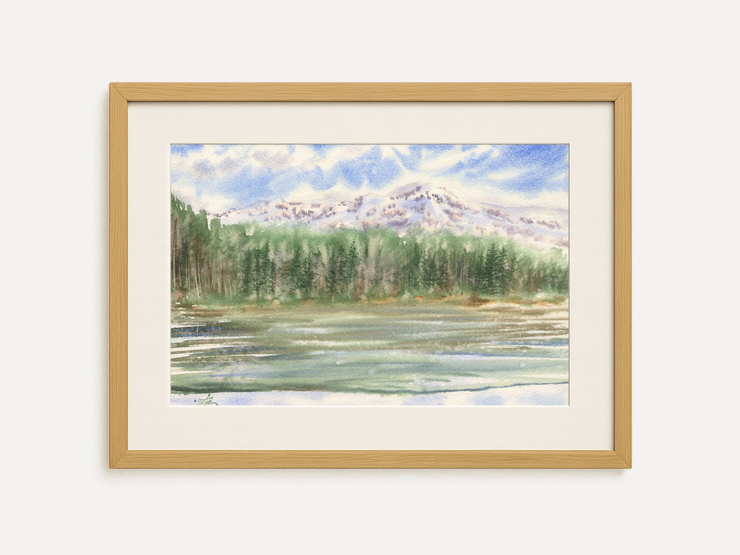 Forest Lake Landscape - Art Print
