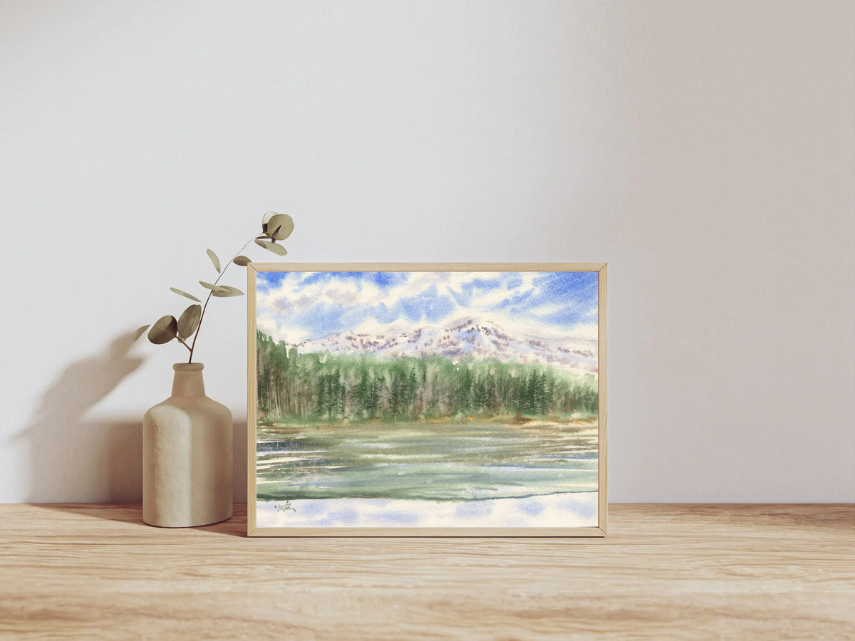 Forest Lake Landscape - Art Print