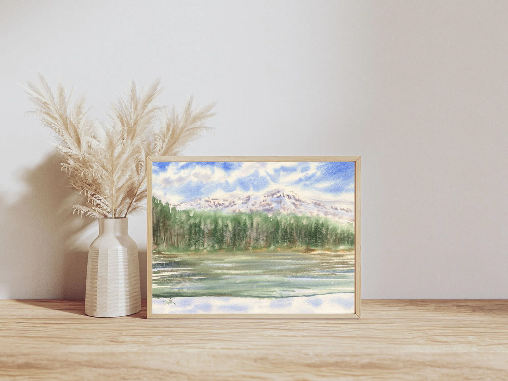 Forest Lake Landscape - Art Print