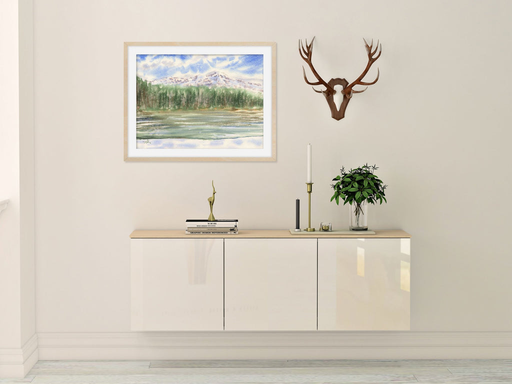 Forest Lake Landscape - Art Print
