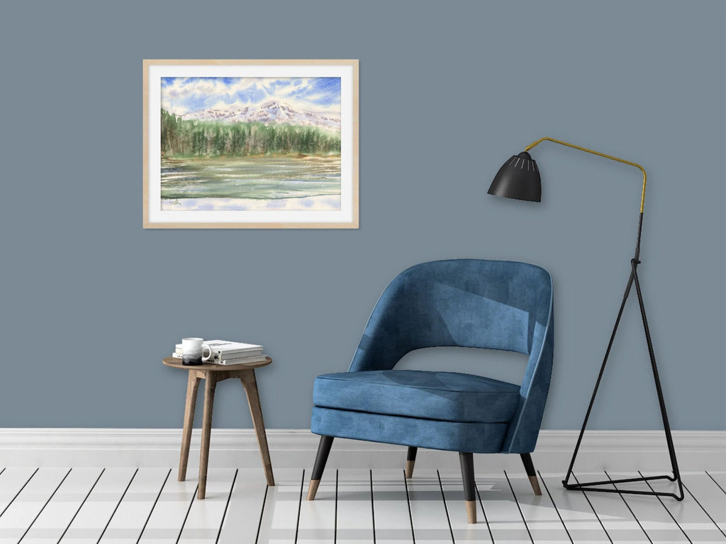 Forest Lake Landscape - Art Print