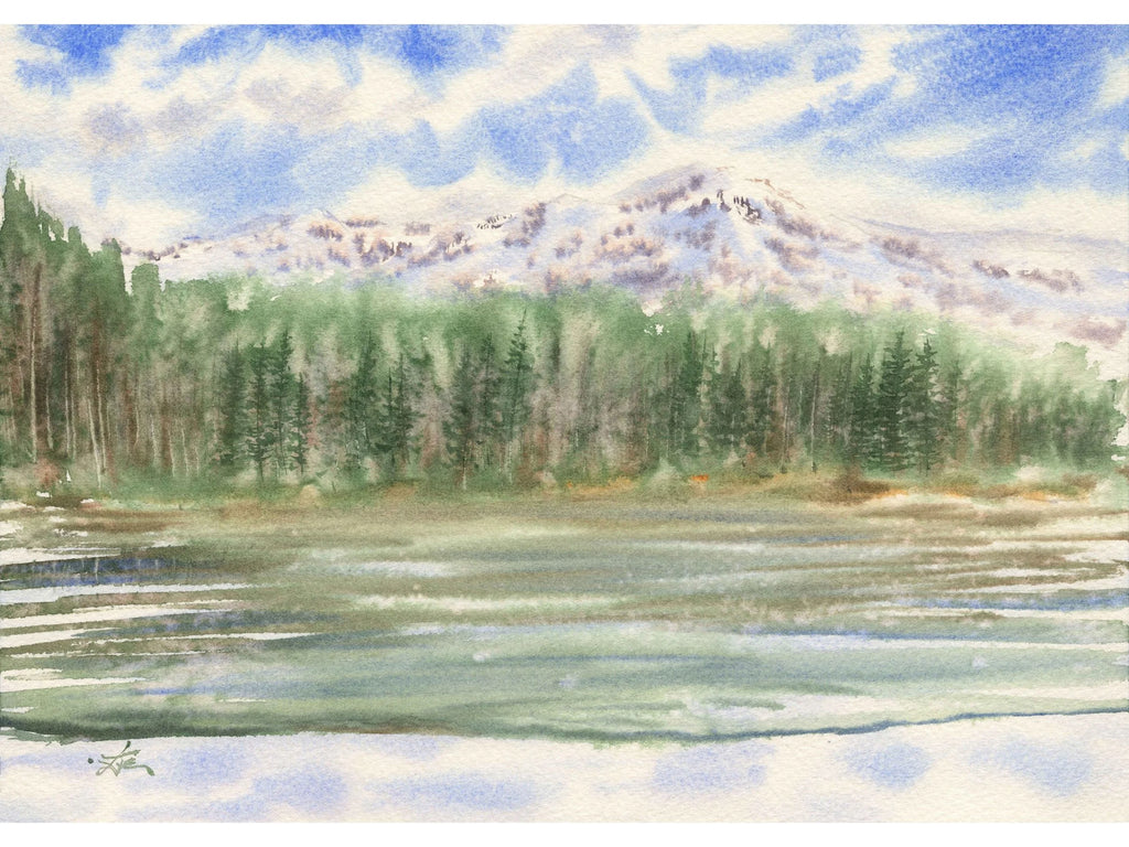 Forest Lake Landscape - Art Print