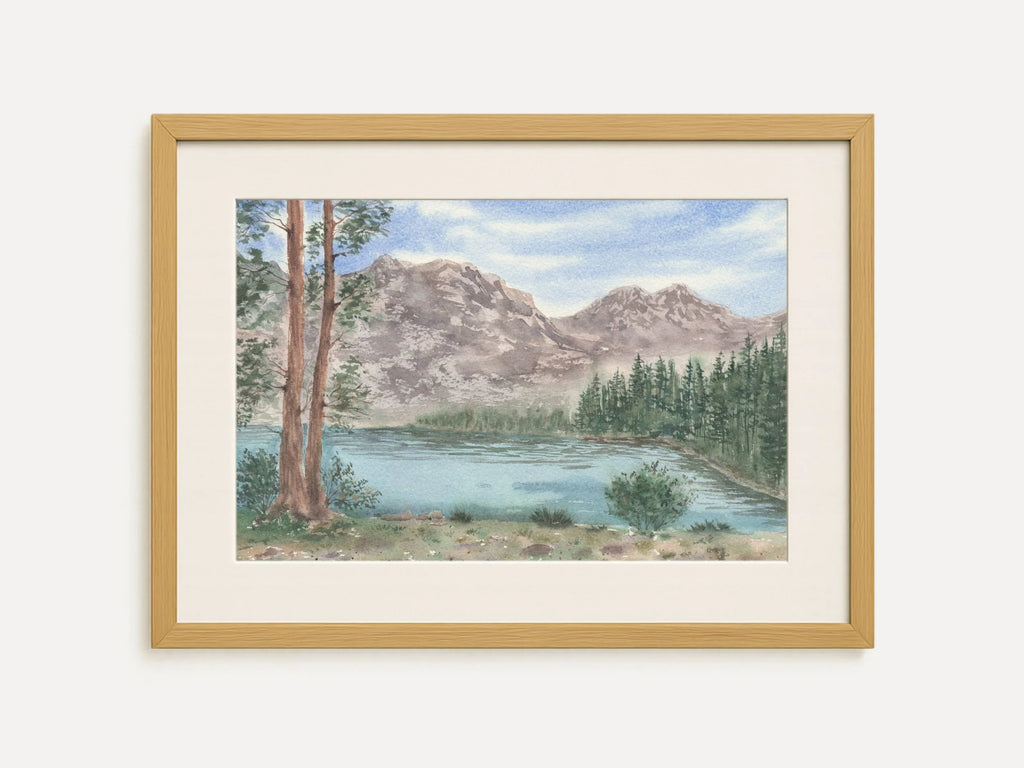 Mountain Lake Landscape - Art Print