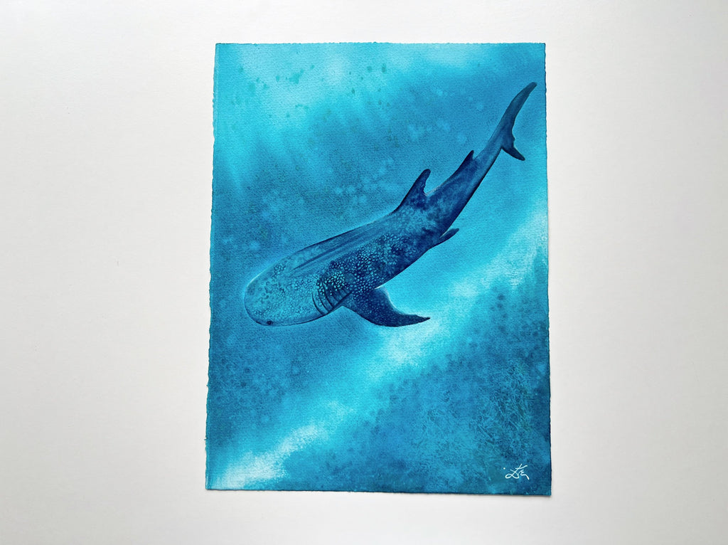 Whale Shark  - Original Watercolor Painting