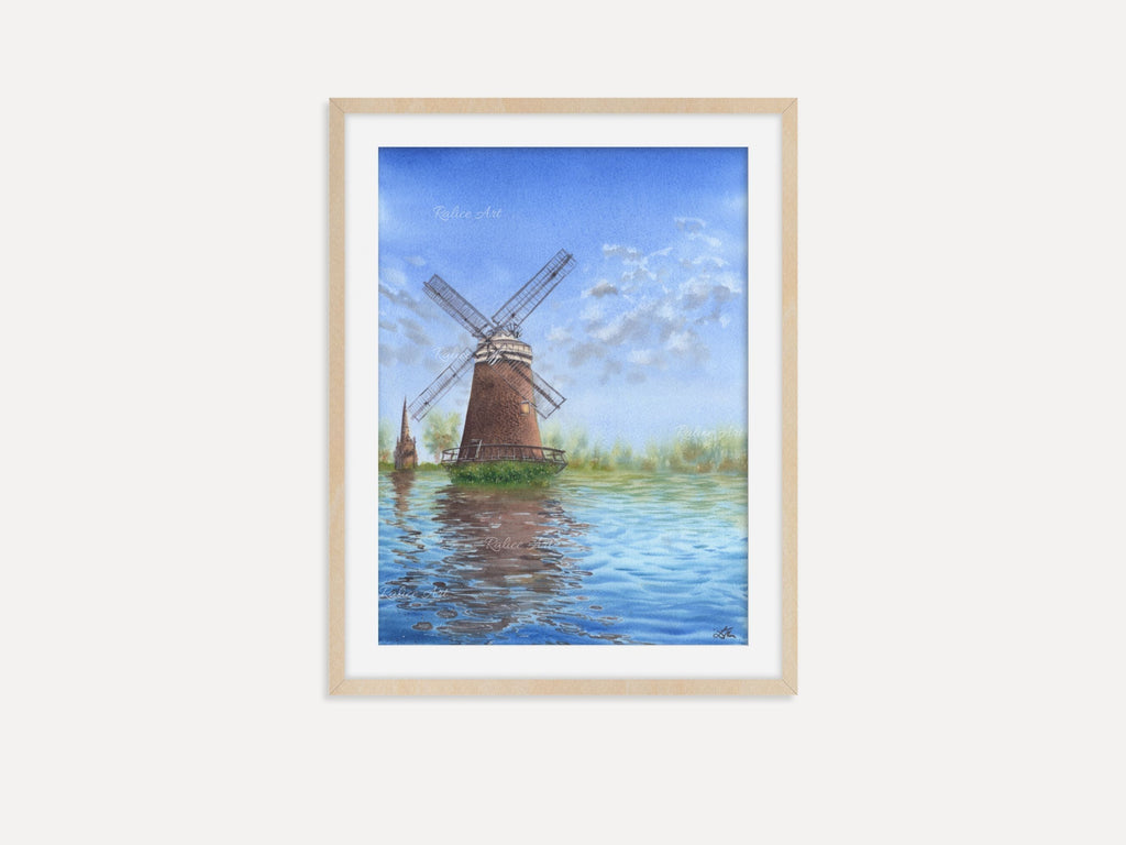 Windmill's Reflections - Art Print