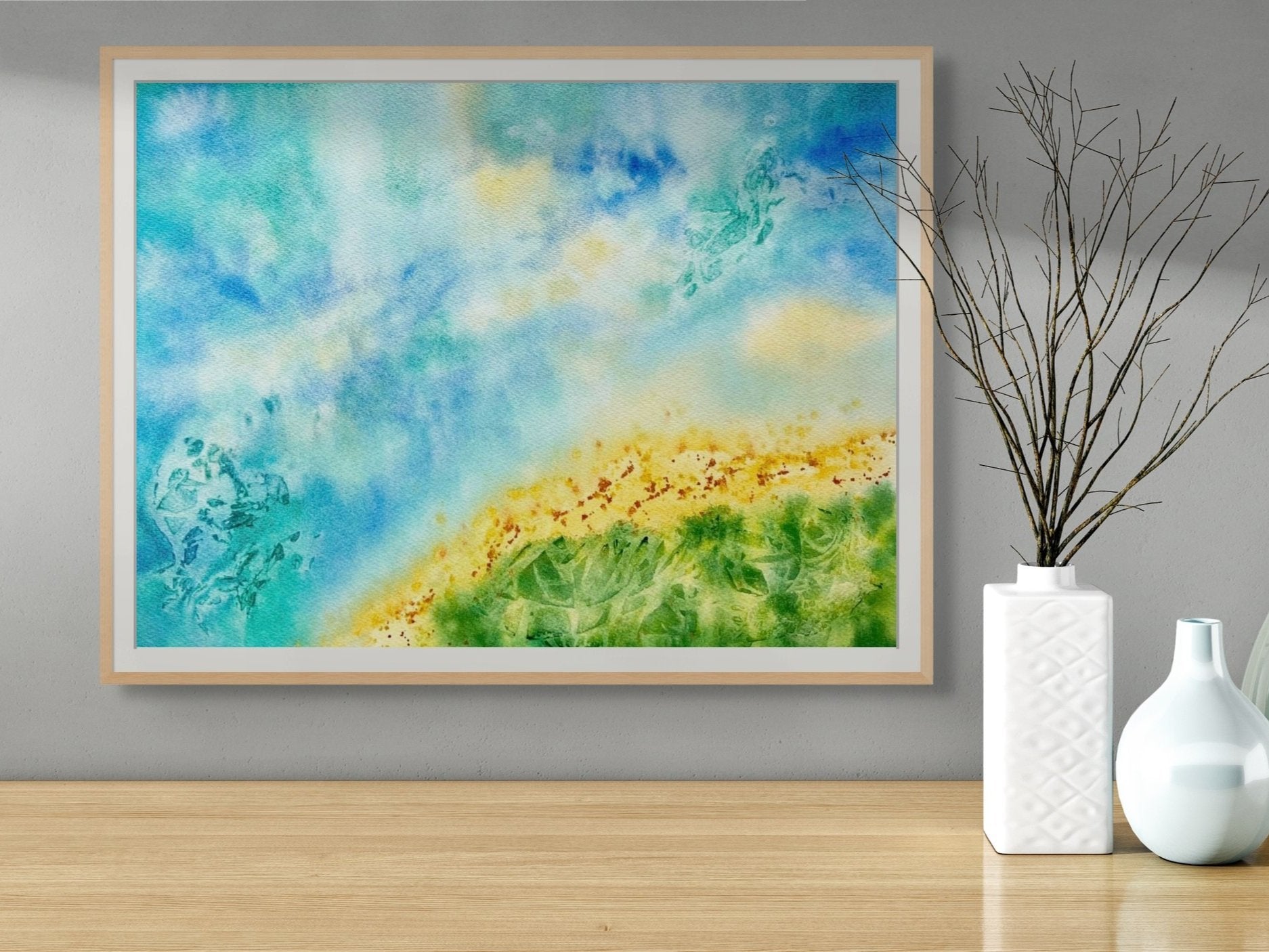 Abstract Seascape - Original Watercolor Painting