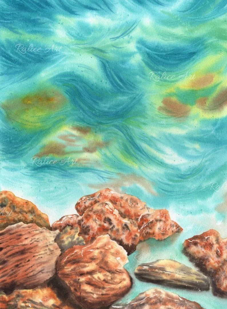 Rocky Seascape - Art Print