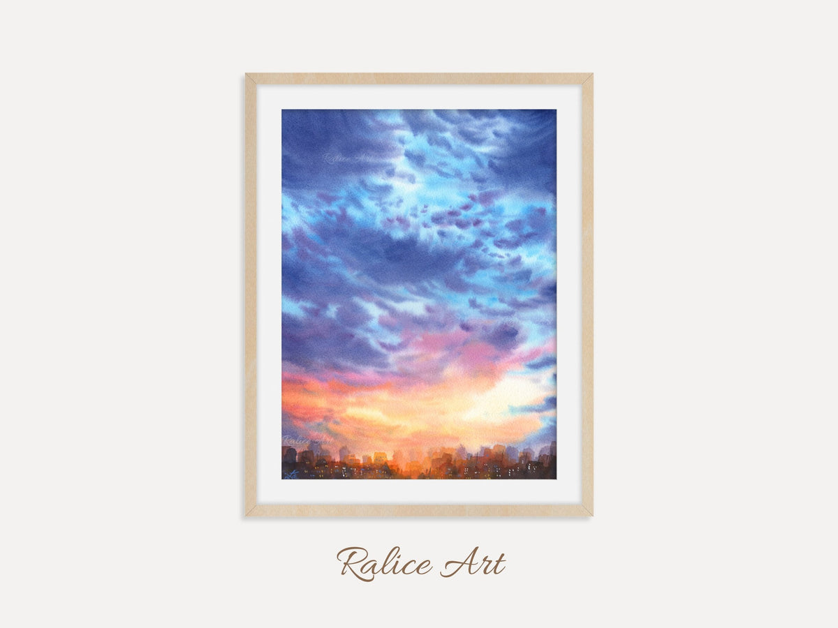 Blue Clouds - Art Print