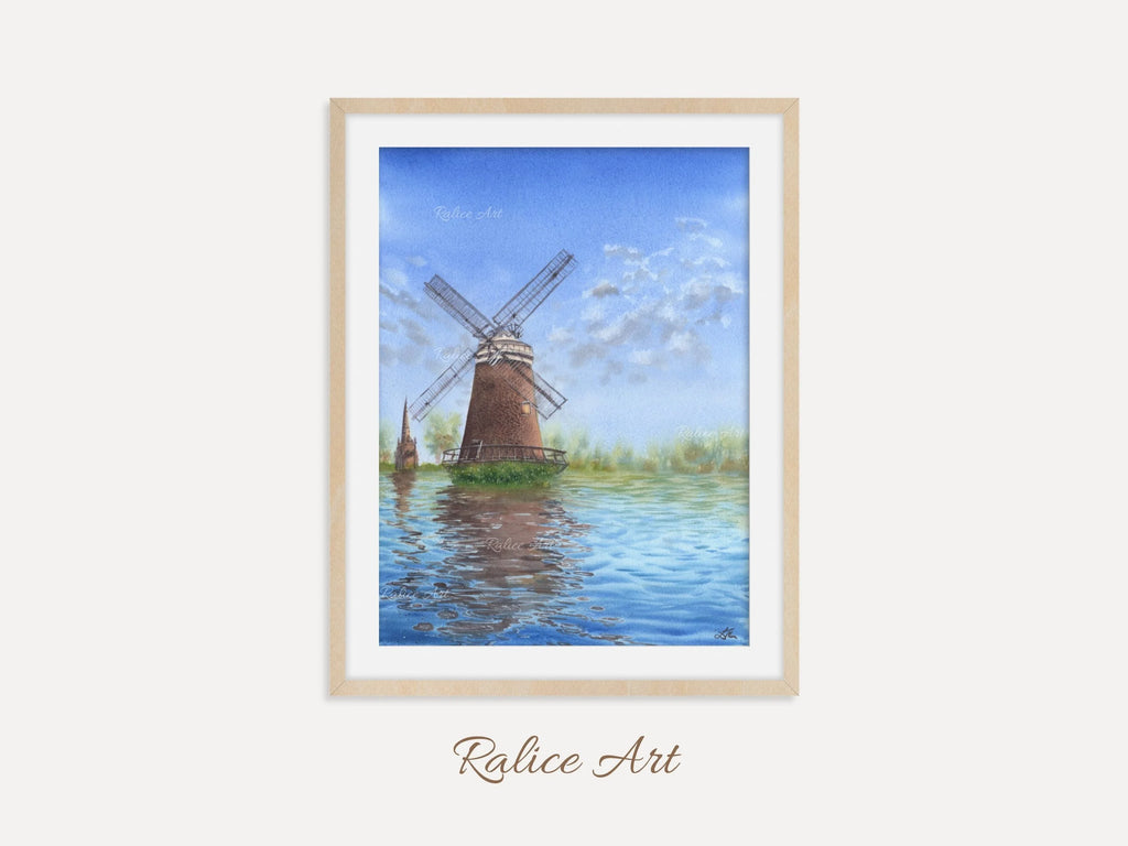Windmill's Reflections - Art Print
