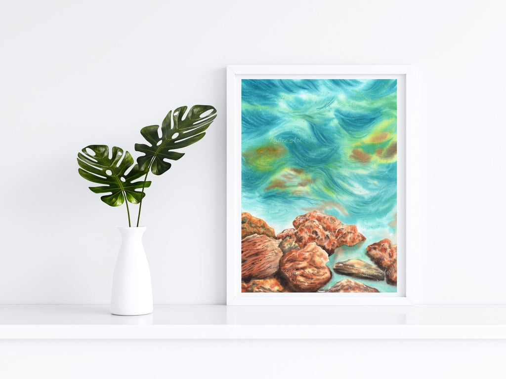 Rocky Seascape - Art Print