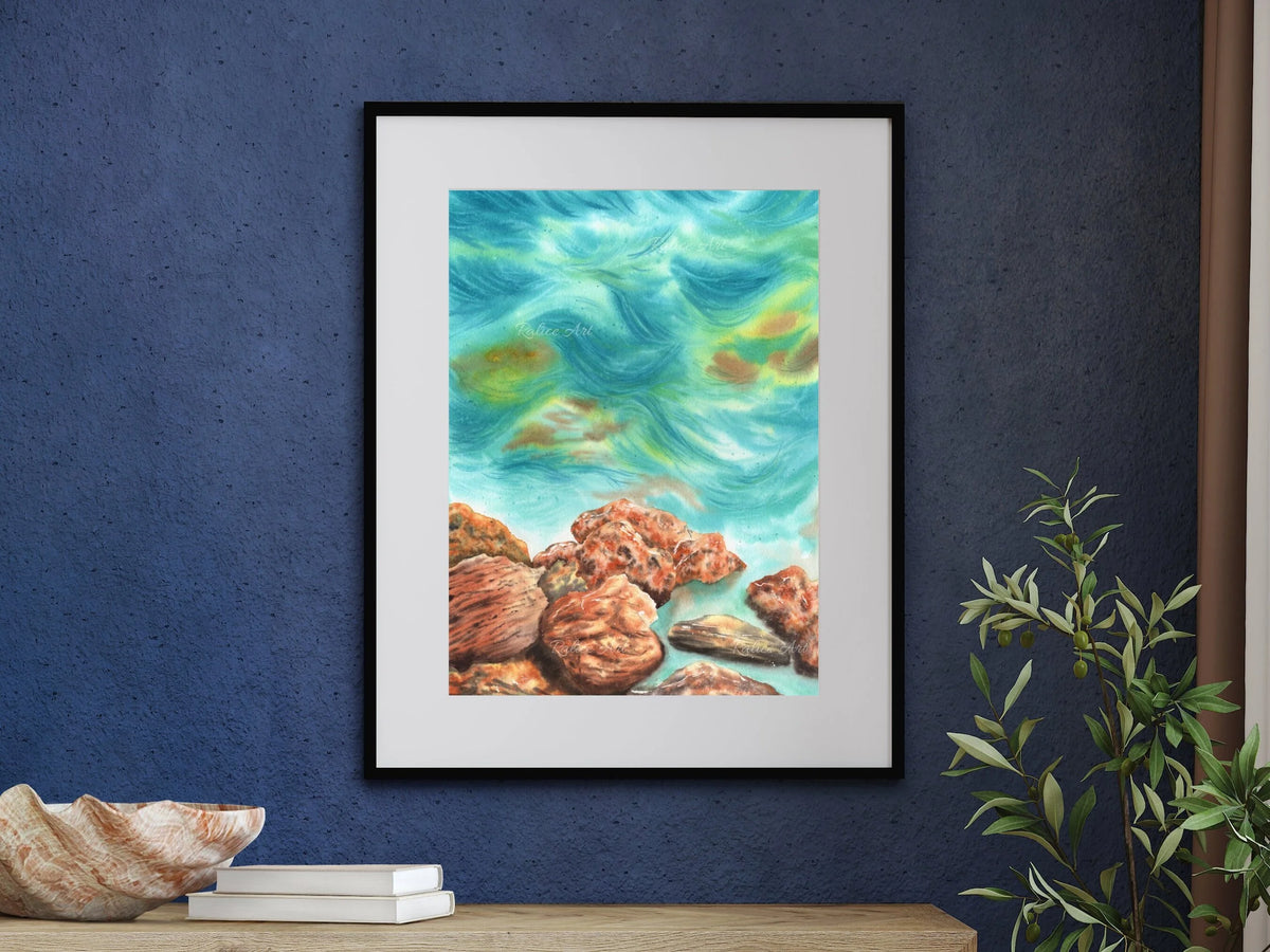 Rocky Seascape - Art Print