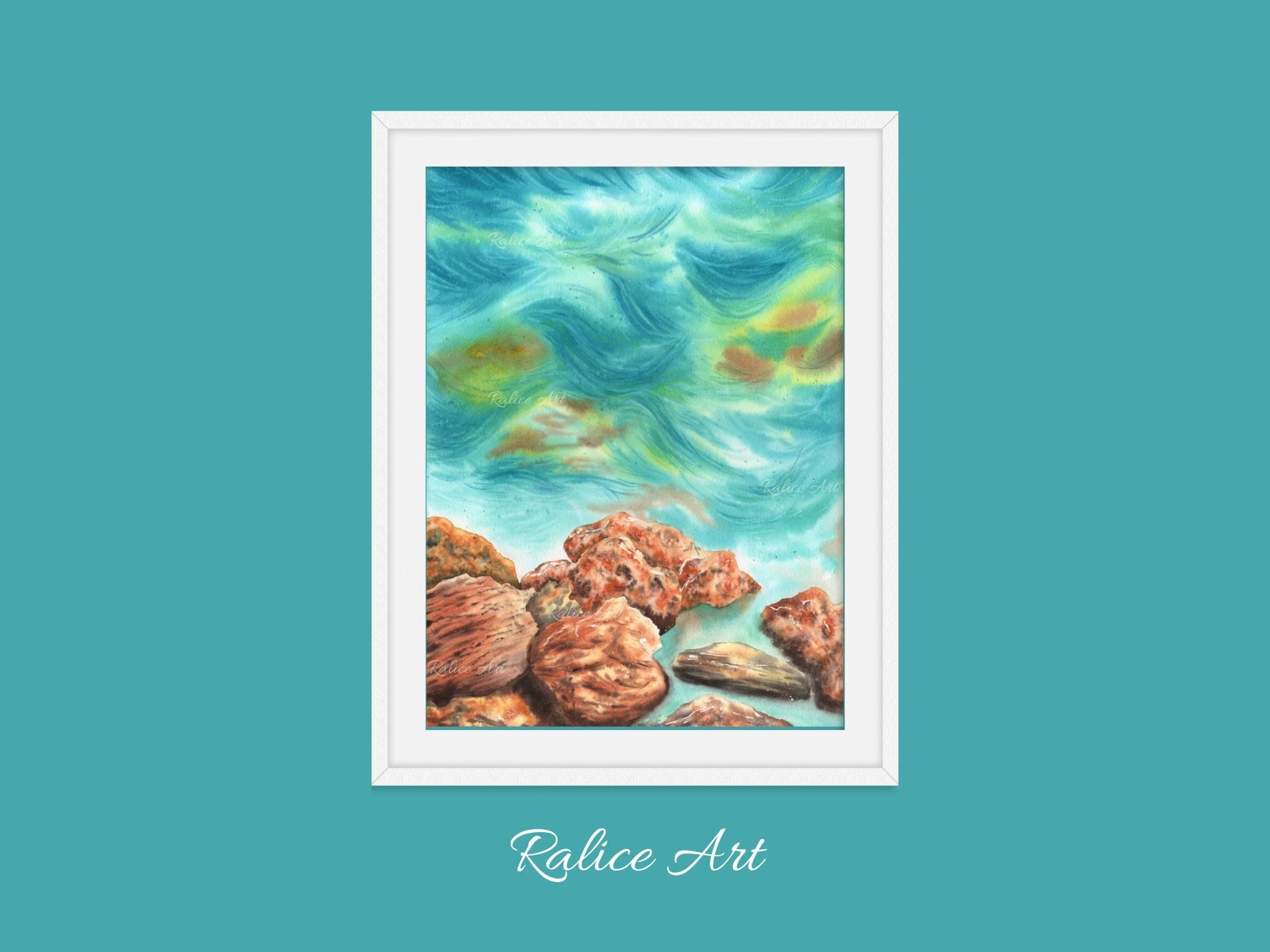 Rocky Seascape - Art Print