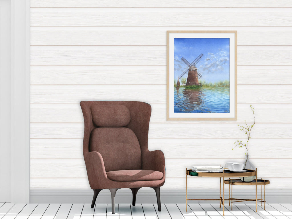 Windmill's Reflections - Art Print