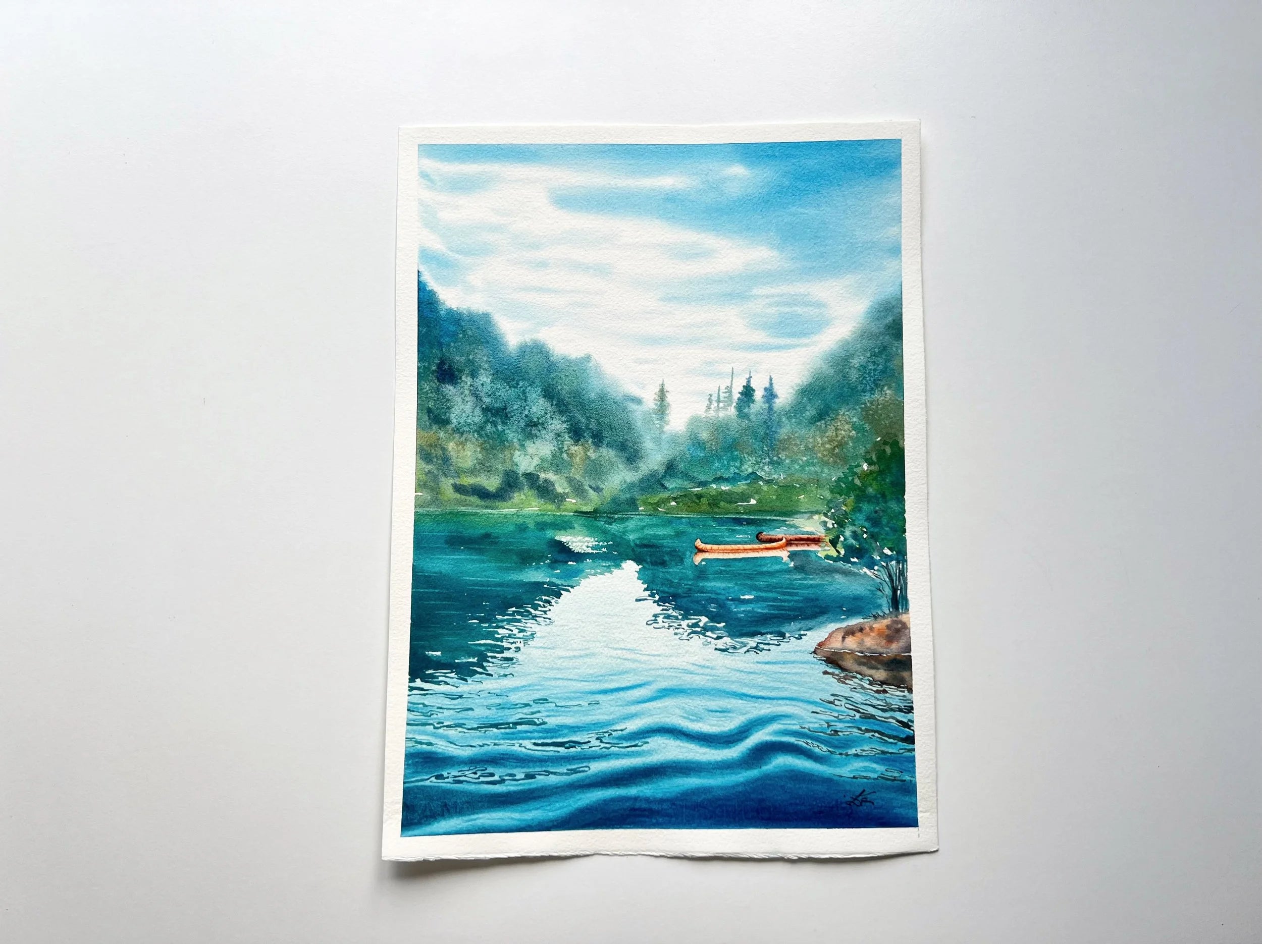 Lakeside - Original Watercolor Painting