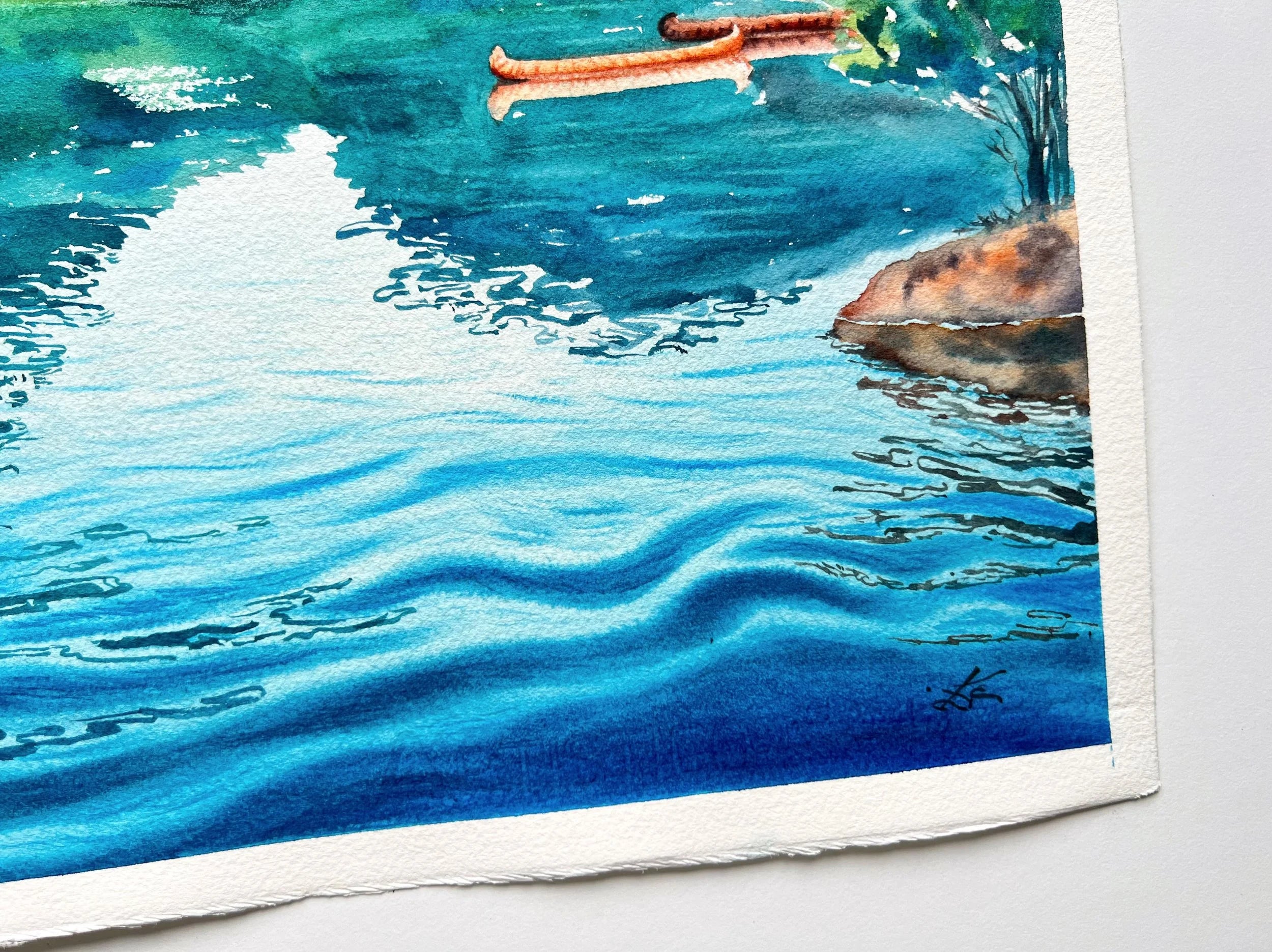 Lakeside - Original Watercolor Painting