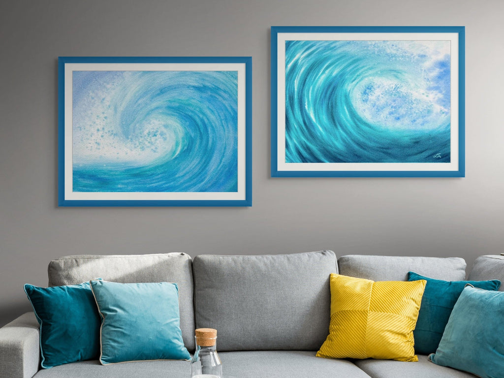 Time for Surfing  - Original Watercolor Painting