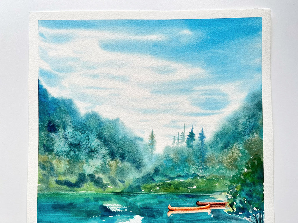 Lakeside - Original Watercolor Painting
