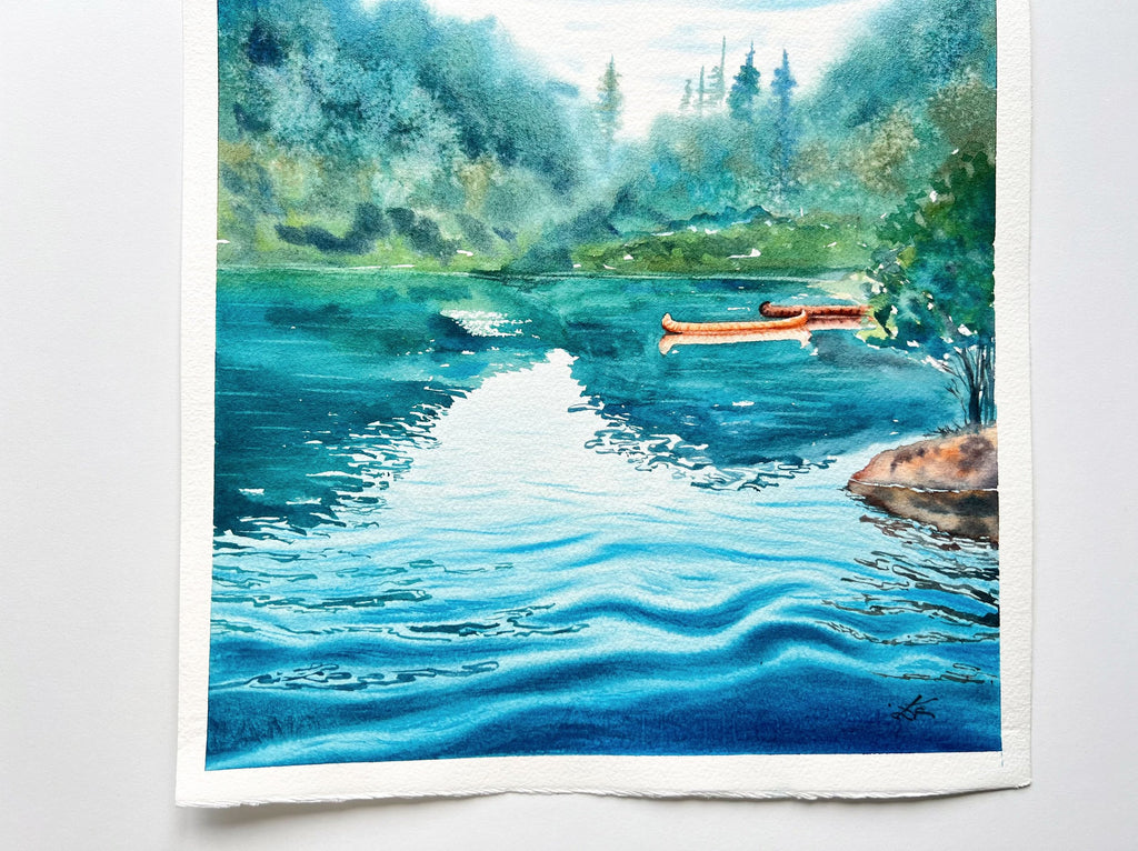 Lakeside - Original Watercolor Painting