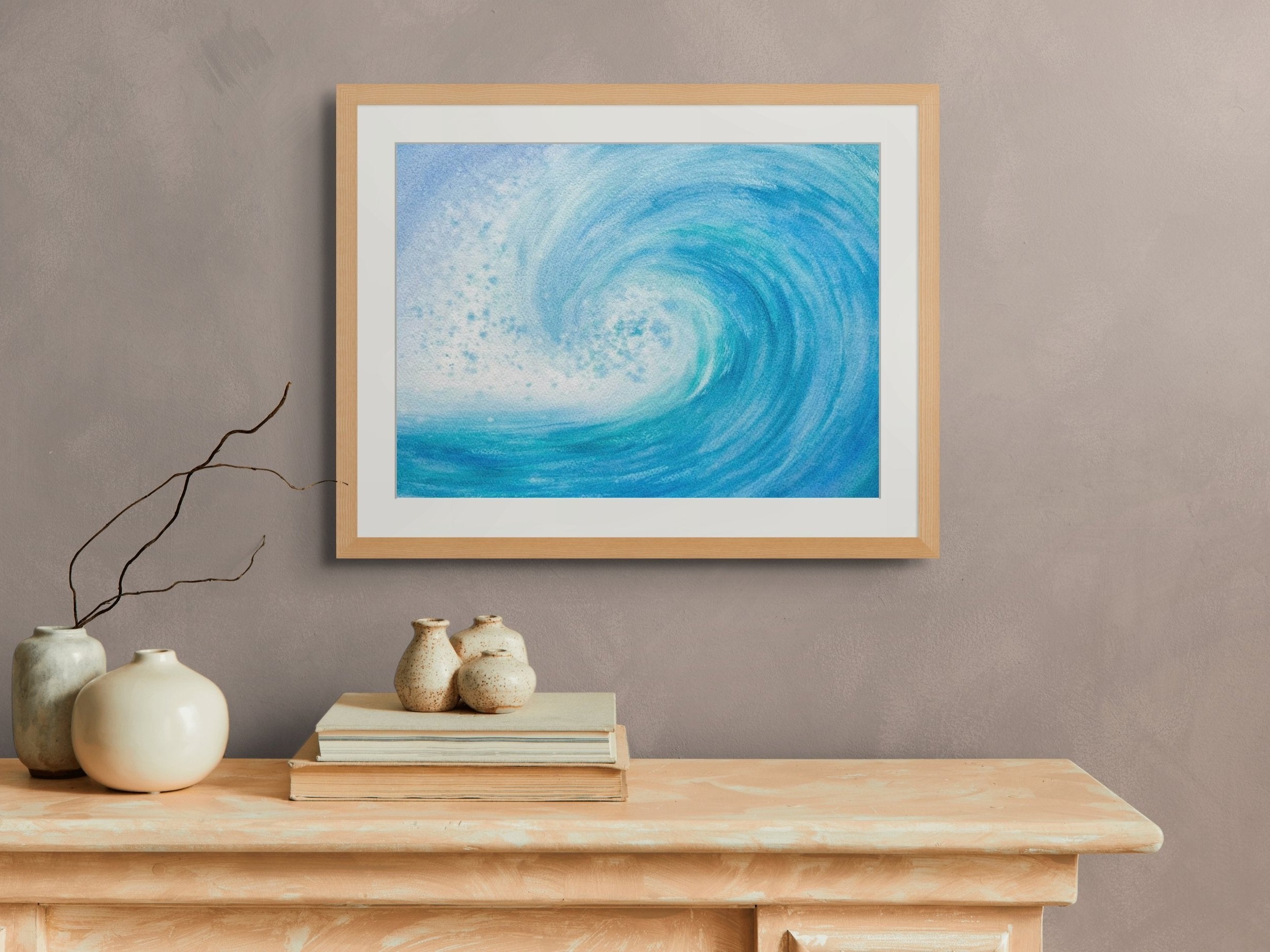 Time for Surfing  - Original Watercolor Painting
