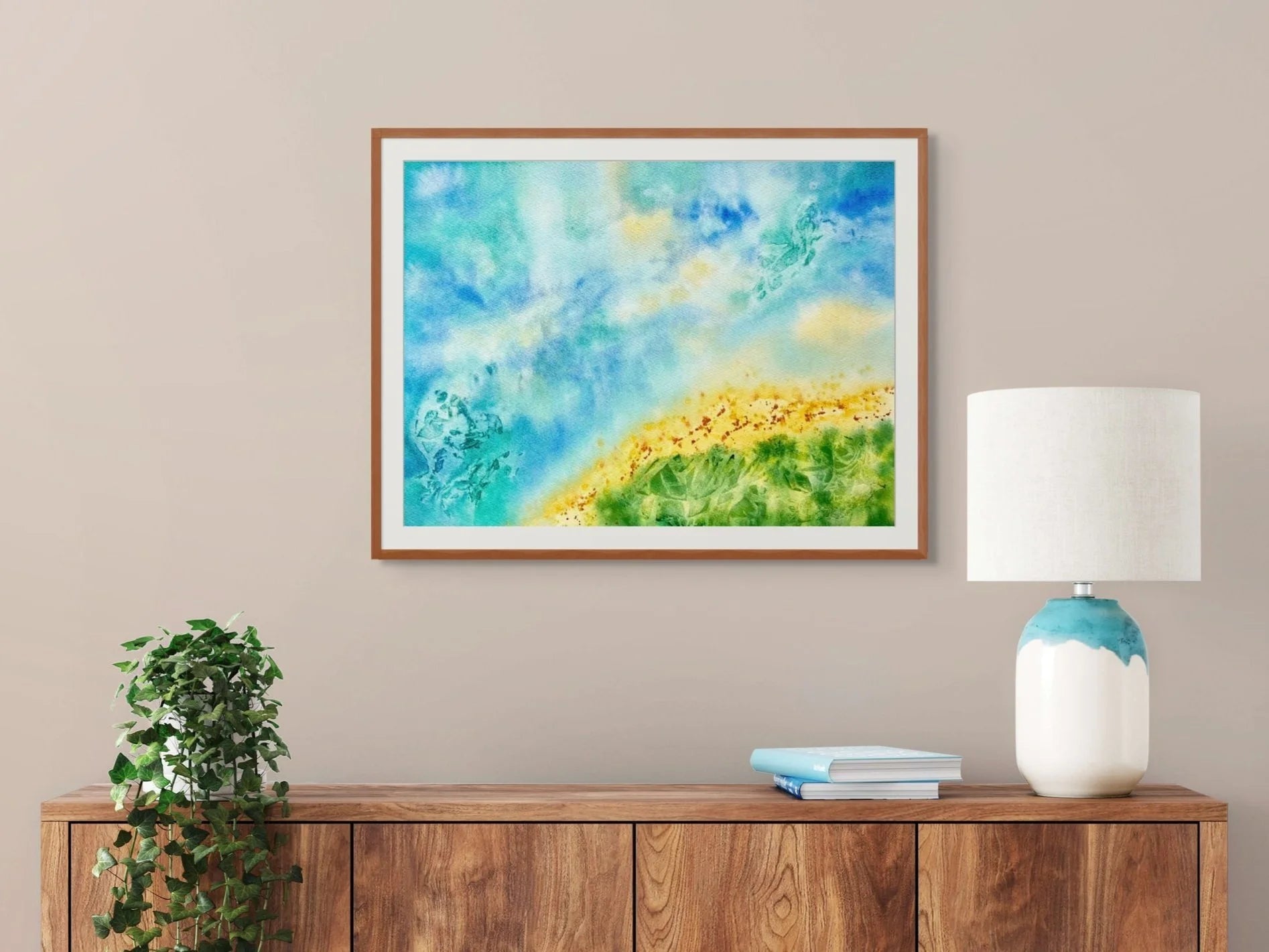 Abstract Seascape - Original Watercolor Painting