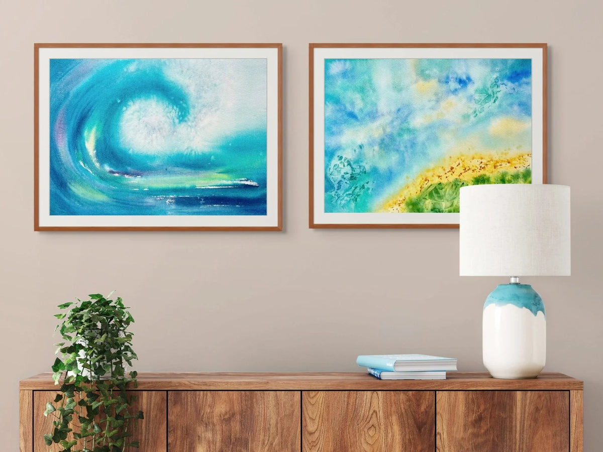 Abstract Seascape - Original Watercolor Painting