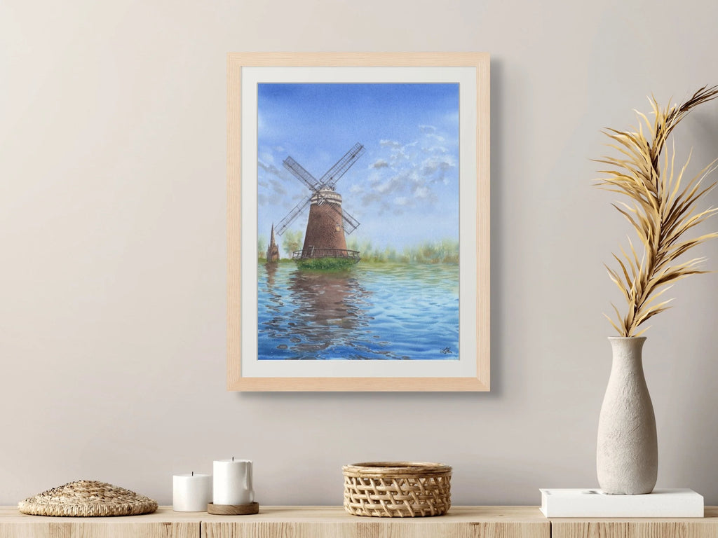 Windmill's Reflections - Art Print